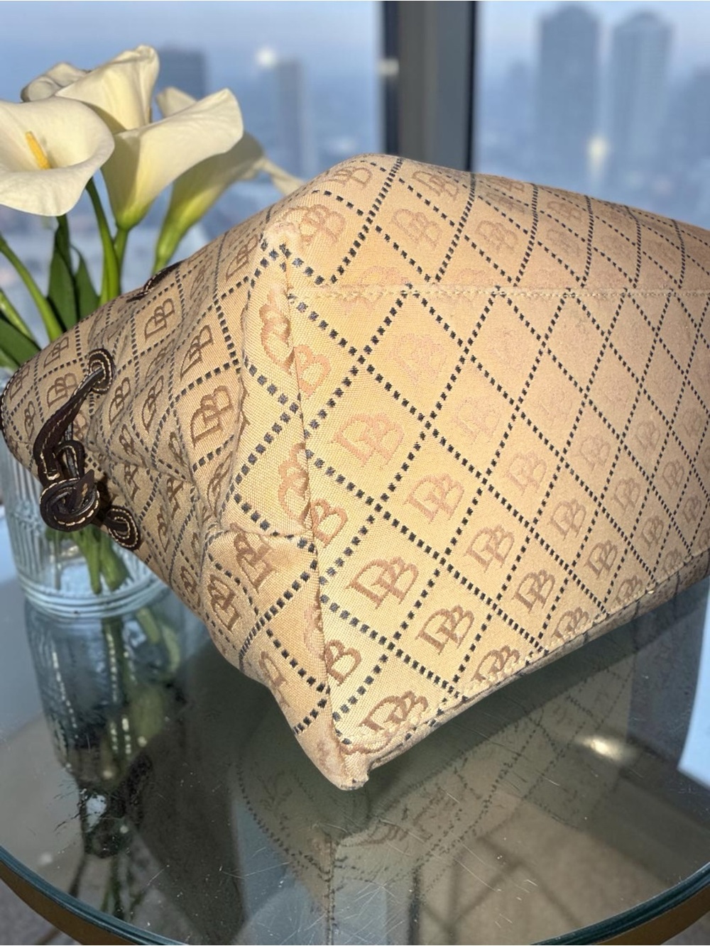 Dooney & Bourke Chiara Signature Monogram Canvas & Leather Tote - Picture 12 of 15